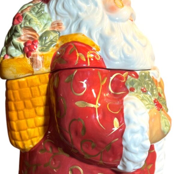 HALLMARK Santa Ceramic Cookie Jar Gorgeous Vivid Colors Limited Edition 12" Tall - Picture 7 of 16